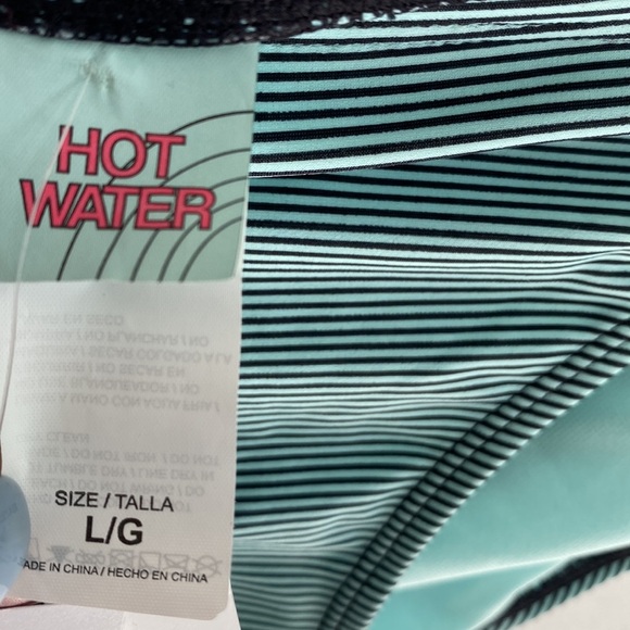 Hot water striped bikini bottom ONLY, Size L, NWT - Picture 2 of 6